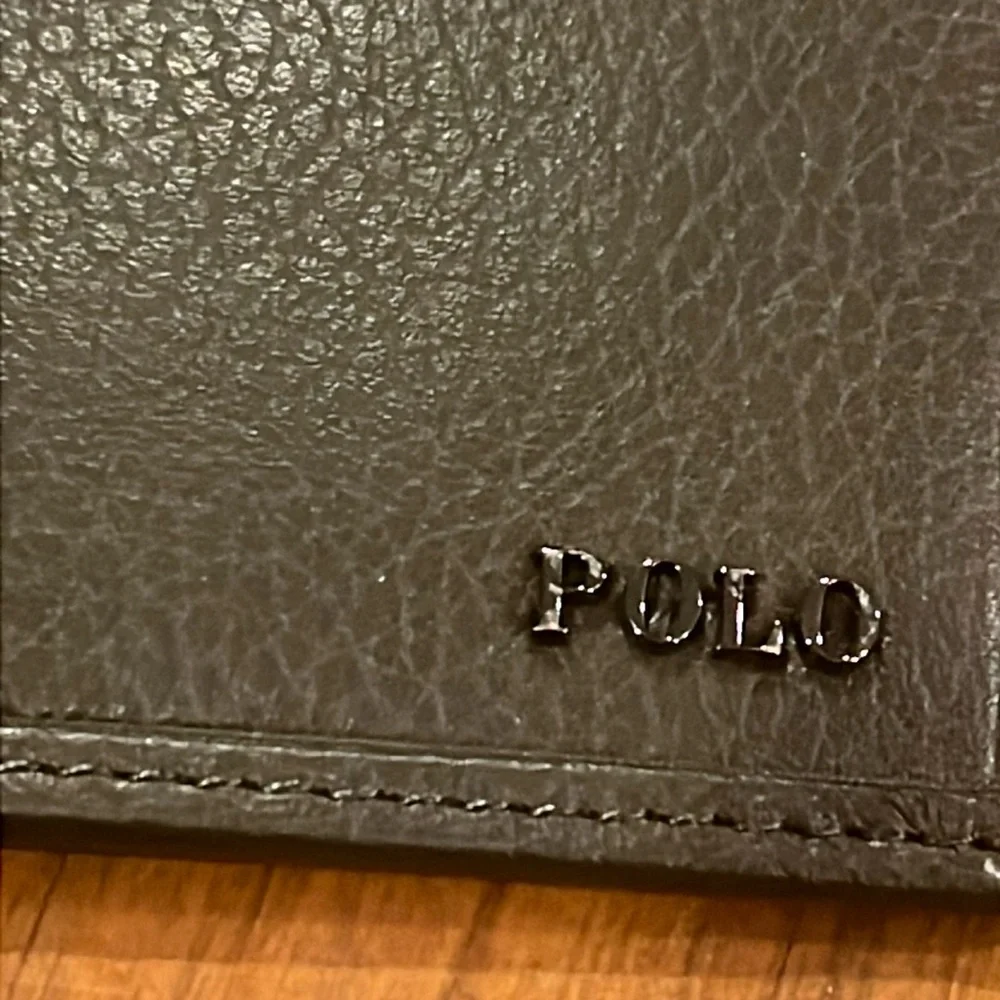 Polo Ralph Lauren Card Case Olive Green new Wallet Leather Mens